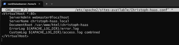 Virtual-Host konfigurieren